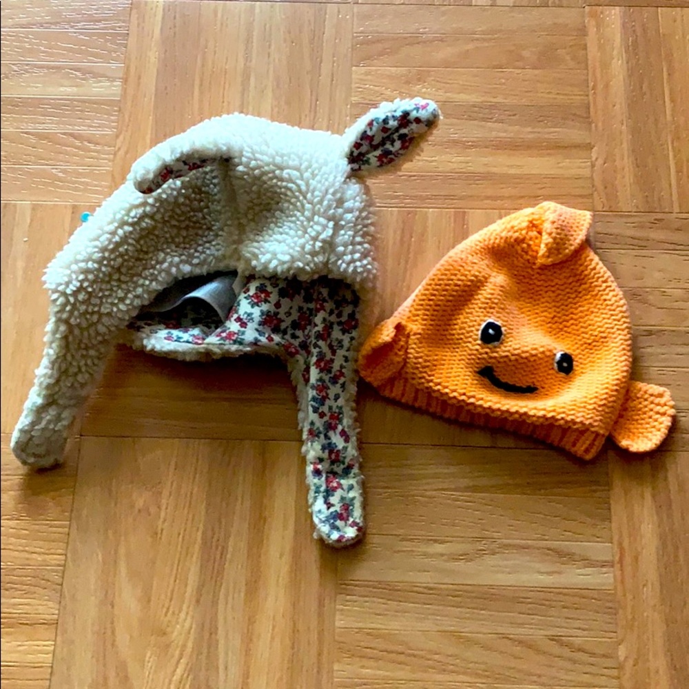 Two infant hats